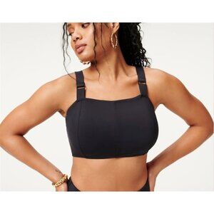 NWT Good American SM Red Hot Swim CONTOUR TOP Black 126619